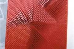 Red-People-2007-wood-and-enamel-relief-40-x40-inches